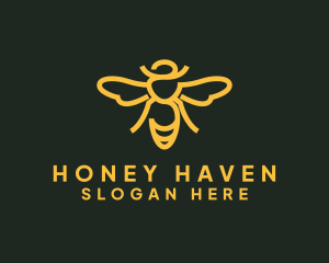 Yellow Honey Bumblebee logo design