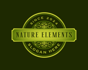 Natural Boutique Ornament logo design