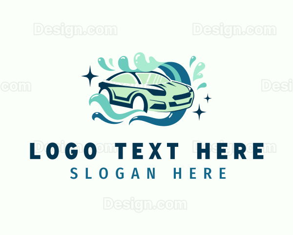 Clean Vehicle Car Wash Logo