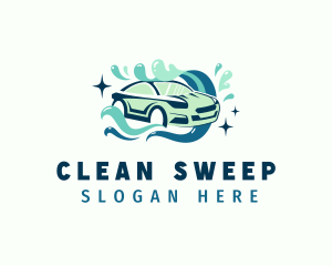 Clean Vehicle Car Wash logo design