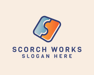 Puzzle Company Letter S  logo design