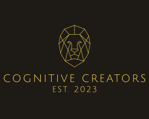 Geometric Lion Head logo design