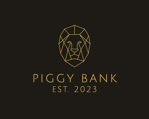 Geometric Lion Head logo design