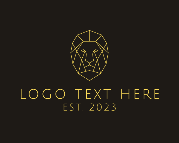 Geometric Lion Head logo