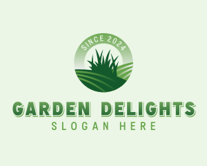 Grass Planting Gardener  logo design