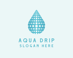 Water Droplet Aqua logo design