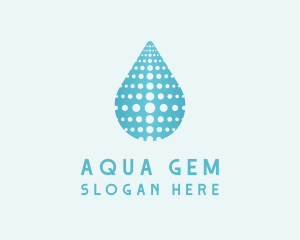 Water Droplet Aqua logo design