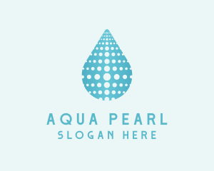 Water Droplet Aqua logo design