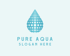 Water Droplet Aqua logo design