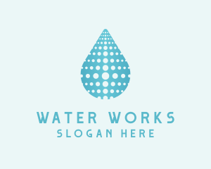 Water Droplet Aqua logo design