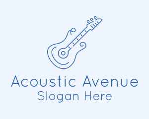 Electric Guitar Outline  logo design