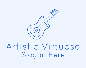 Electric Guitar Outline  logo design