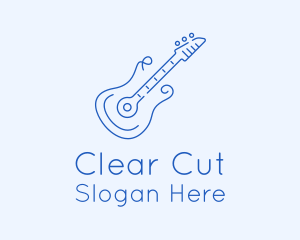 Electric Guitar Outline  logo design