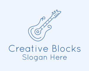 Electric Guitar Outline  logo design