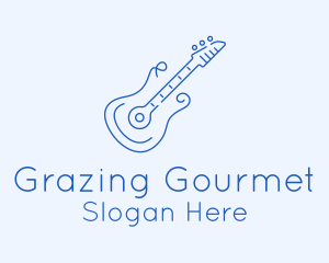 Electric Guitar Outline  logo design