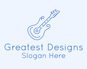 Electric Guitar Outline  logo design