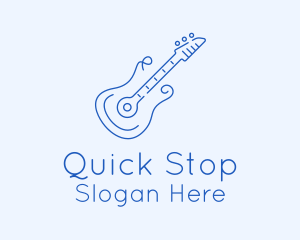 Electric Guitar Outline  logo design