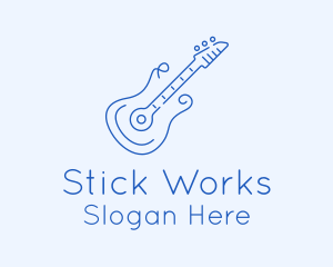 Electric Guitar Outline  logo design