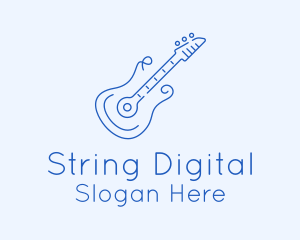 Electric Guitar Outline  logo