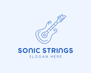 Electric Guitar Outline  logo