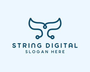 Simple Digital Tail logo design