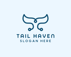 Simple Digital Tail logo design