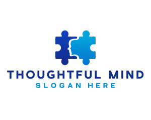 Human Mental Puzzle logo design