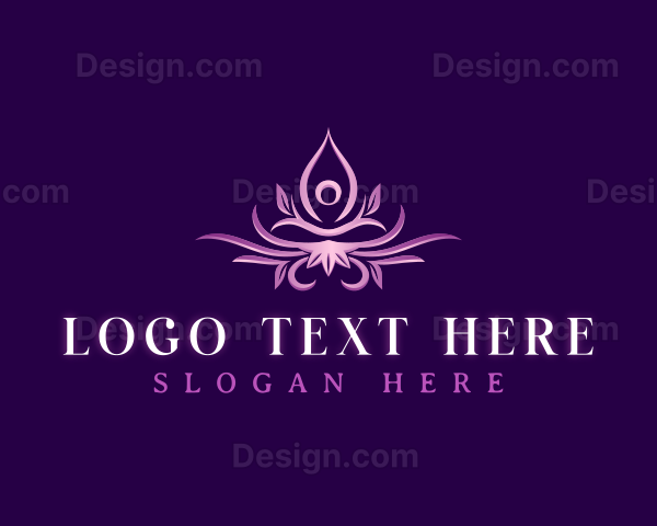 Yoga Meditation Wellness Logo