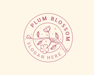 Cherry Blossom Flower logo design