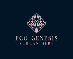 Eco Wellness Tree logo design