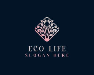 Eco Wellness Tree logo design