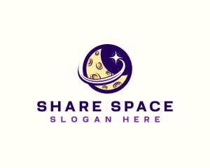 Moon Space Star  logo design