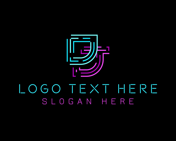 Letter Dj logo example 1