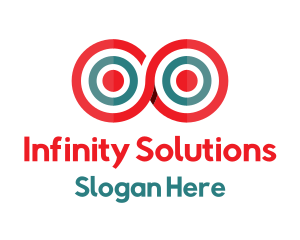 Red Infinity Target logo design