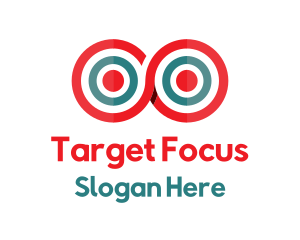 Red Infinity Target logo design