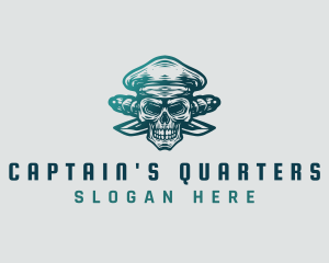 Pirate Knife Skull logo