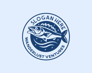 Sea Bass Fisherman logo