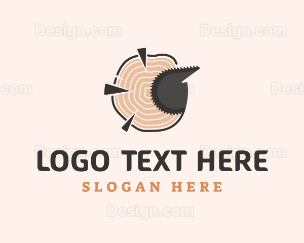 Log Timber Chainsaw Logo