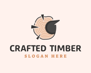 Log Timber Chainsaw logo design