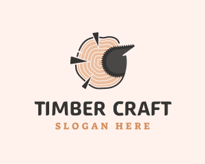 Log Timber Chainsaw logo design