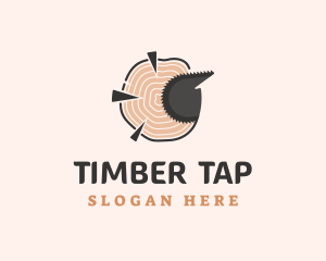 Log Timber Chainsaw logo design