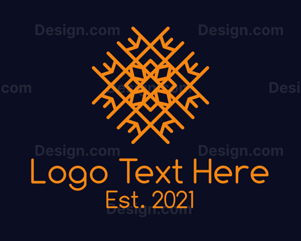 Orange Floral Tiling Logo