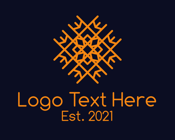 Orange Floral Tiling logo