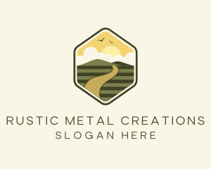 Rustic Lawn Mountain logo design