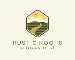 Rustic Lawn Mountain logo design