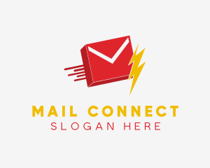 Lightning Mail Delivery  logo design