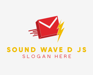 Lightning Mail Delivery  logo design