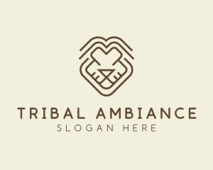 Tribal Lion Face logo