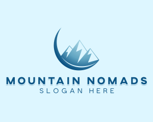 Mountaineering Moon Astronomy logo design