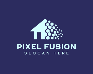 Pixel Realty House logo design